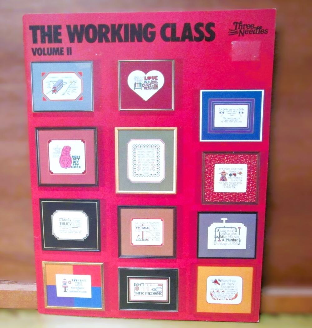 Three Needles Cross Stitch Patterns The Working Class 24 Designs Careers 1982